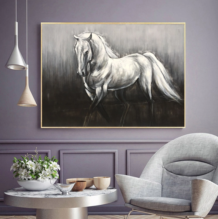 100% Handmade Horse Animal Home Decoration Wall Art Canvas Oil Painting