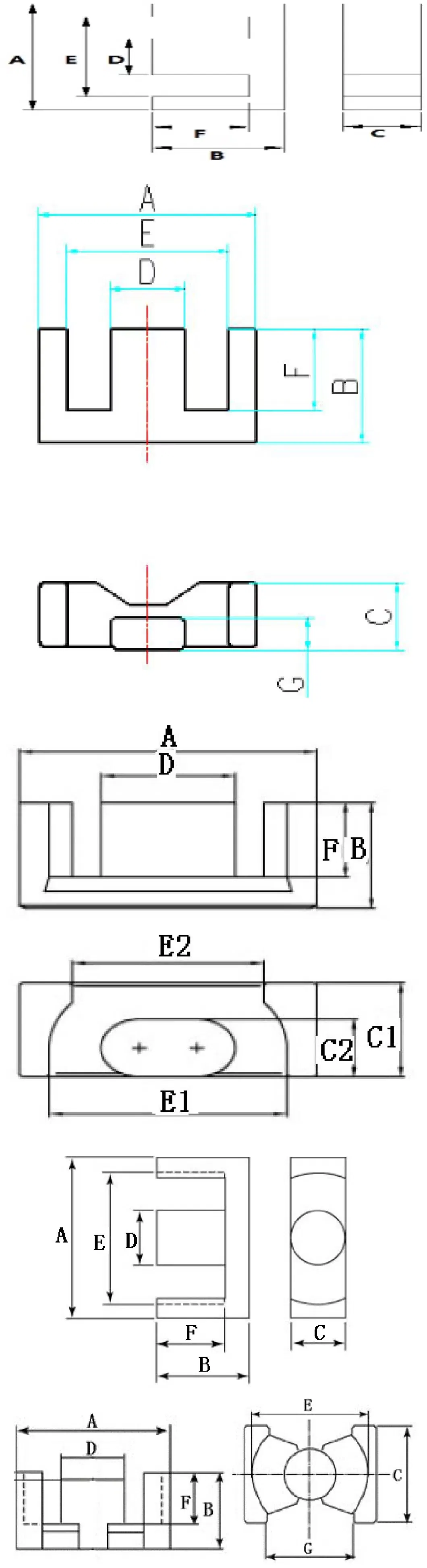 Soft Ee Series Ferrite Core with Magnetic Ferrite Core Inductor